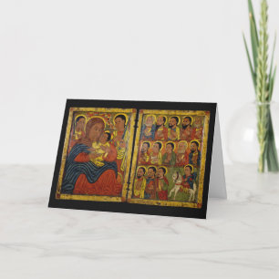 Black Madonna with Jesus Christmas Card