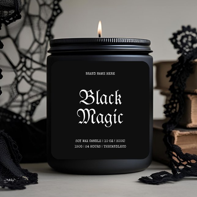 Black Magic Halloween Candle Label – Gothic (Creator Uploaded)