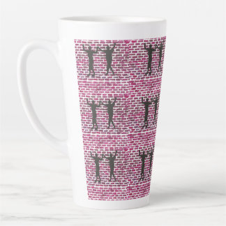 Black Magic Hollyhock by Yeshaya Dank -  Latte Mug