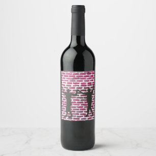 Black Magic Hollyhock by Yeshaya Dank Wood Wall Ar Wine Label