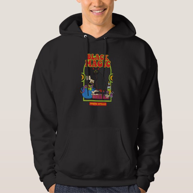 Black Magic  Mystic Spells  Cat Hoodie (Front)