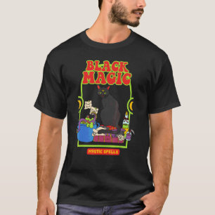 Black Magic Mystic Spells Cat T-Shirt