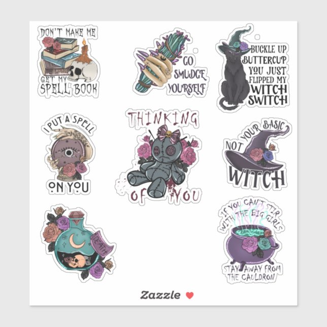Black Magic Witchcraft Sticker Pack (Sheet)