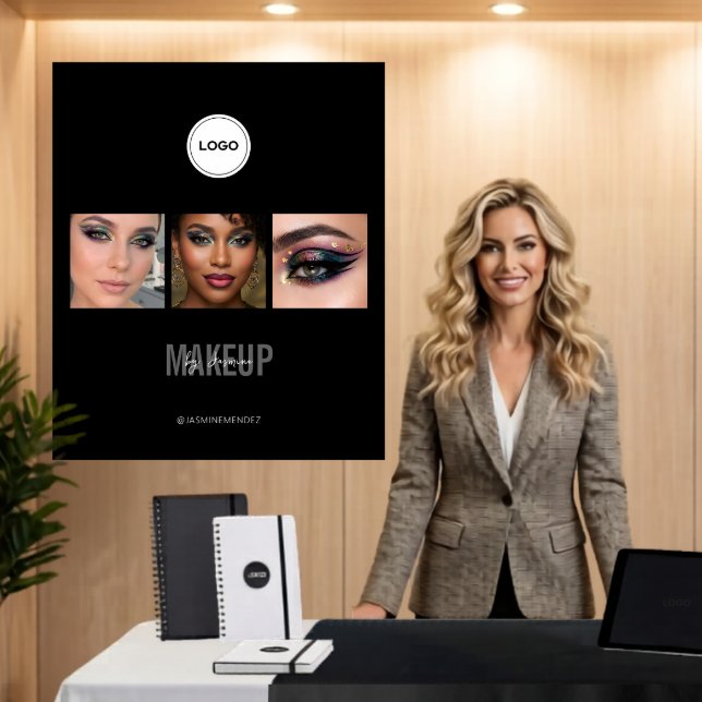 Black Makeup Studio Photo Collage Trade Show Tapestry (Creator Uploaded)