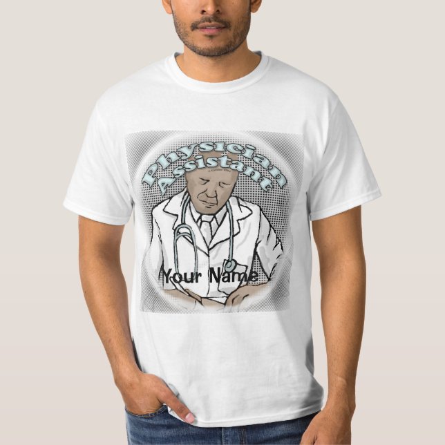 Black Male Physician Assistant T-Shirt (Front)