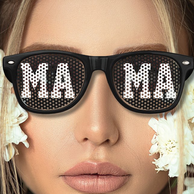 Black Mama Mother's Day Retro Sunglasses (black retro mama sunglasses)