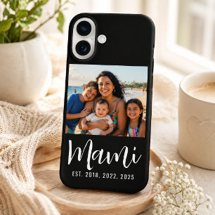 Black Mami Established Script Photo iPhone 16 Case
