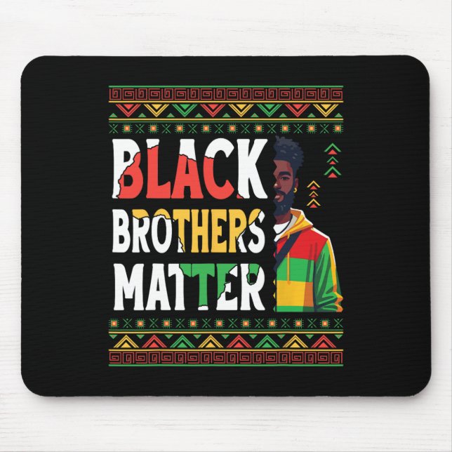 Black Man Black Brothers Problem African Pride Ras Mouse Pad (Front)