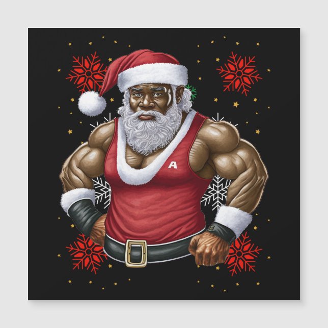 Black Man Melanin Christmas Santa Claus Ugly Xmas (Front)