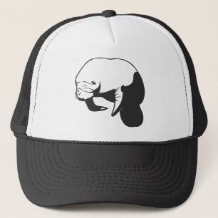Black Manatee Trucker Hat