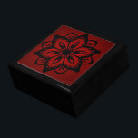 Black Mandala and Red Gift Box<br><div class="desc">Store your treasures or give a treasure gift box to someone as a beautiful gift. 
 Choices of wood frames are now available.
Many designs for different occasions are available in my store.</div>