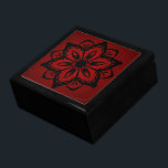 Black Mandala and Red Gift Box<br><div class="desc">Store your treasures or give a treasure gift box to someone as a beautiful gift. 
 Choices of wood frames are now available.
Many designs for different occasions are available in my store.</div>