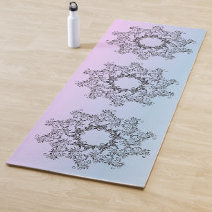 Black Mandala on Pastels - Printed Both Sides Yoga Mat