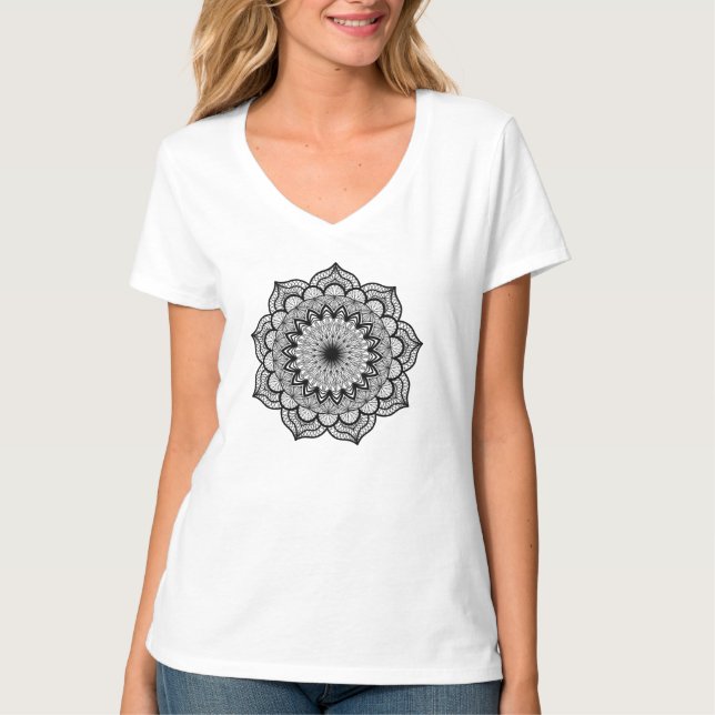 Black Mandala T-Shirt (Front)