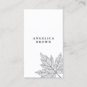 Black Maple Leaf Business Card