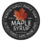 Black Maple Syrup Label with Red Sugar Maple Leaf