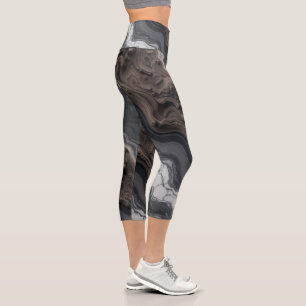 Black Marble Abstract Leggings – yoga pants
