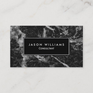 Black Marble Abstract Professional Business Card