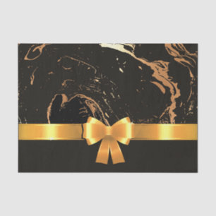 Black Marble and Ribbon Tissue Paper