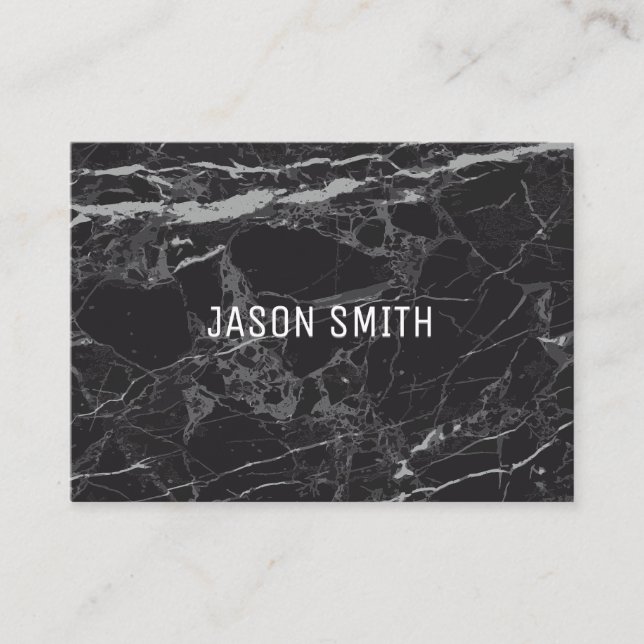 Black Marble Business Card (Front)
