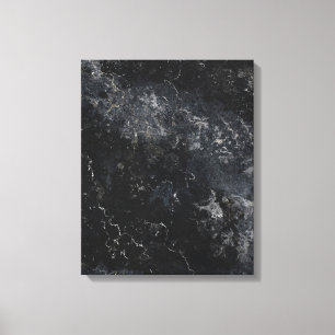 Black marble canvas print