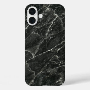 Black Marble iPhone 16 Plus Case