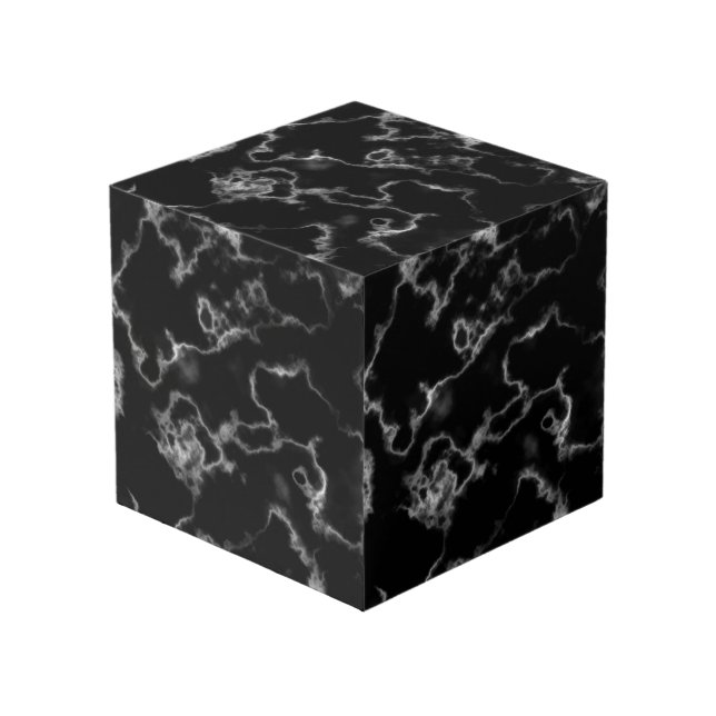 Black Marble design -  Cube (Front Angled)