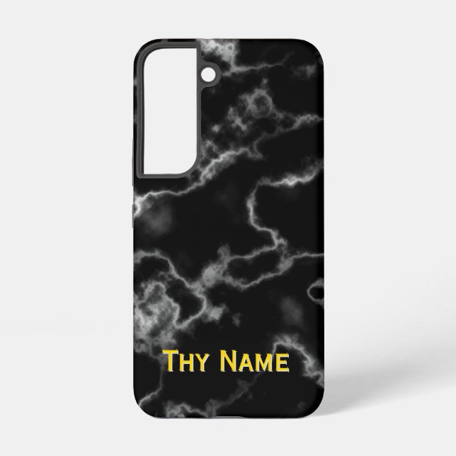 Black Marble design -  Samsung Galaxy S22 Case (Back)