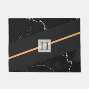Black Marble Doormat