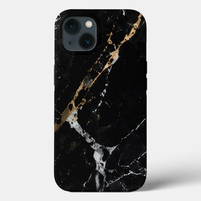 Black Marble Elite Case-Mate iPhone Case (Back)
