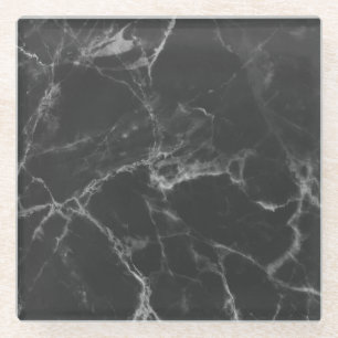 Black Marble Glass Coaster