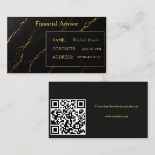 Black Marble Gold Business Card