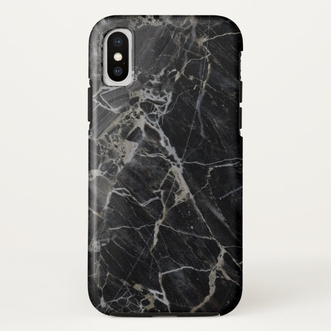 Black Marble iPhone X Cases (Back)