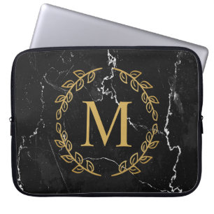 Black Marble Laptop Sleeve
