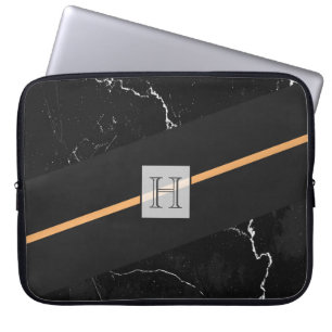 Black Marble Laptop Sleeve