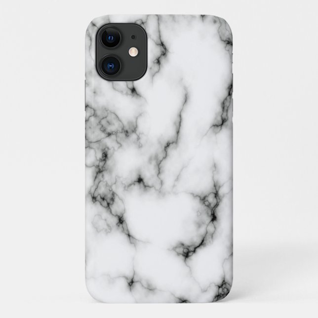 Black Marble Look Design Case-Mate iPhone Case (Back)