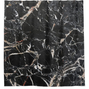 Black marble: natural abstract texture. shower curtain
