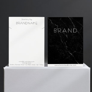 Black Marble necklace Jewellery Display Card