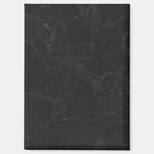 Black Marble Pattern Rectangle Magnet Stylish Deco
