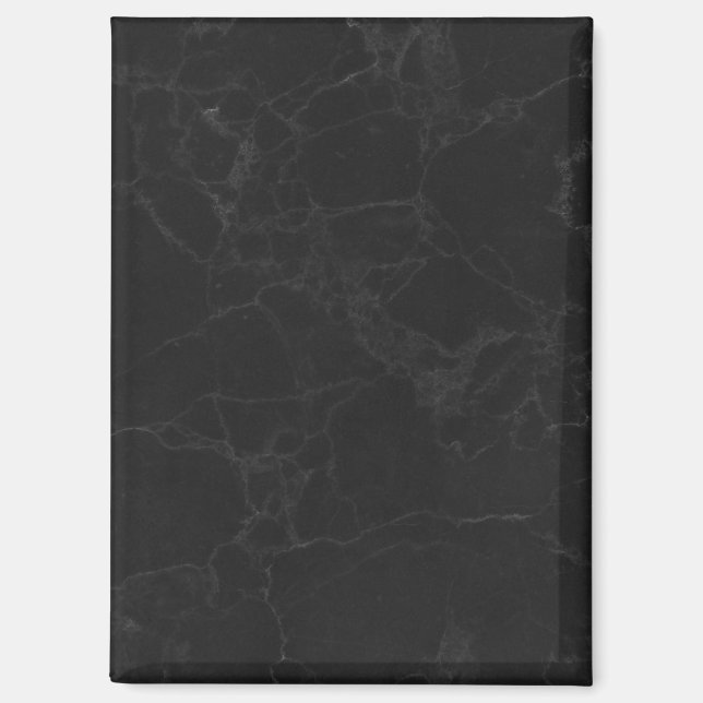 Black Marble Pattern Rectangle Magnet Stylish Deco (Front)