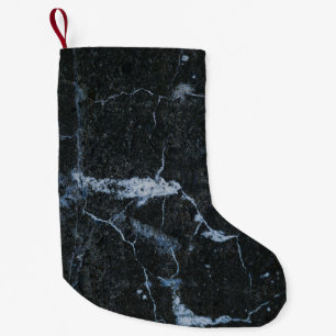 Black Marble Pattern Small Christmas Stocking