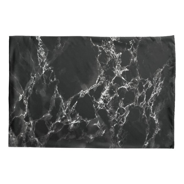 Black Marble Pillow Case (Back)