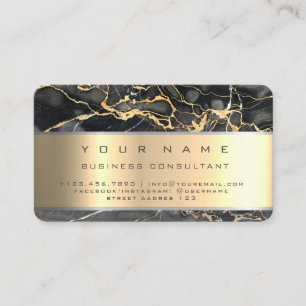 Black Marble Professional Business Consultant Card