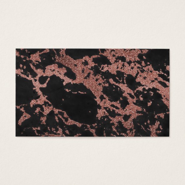 Black marble rose gold glitter texture image (Front)