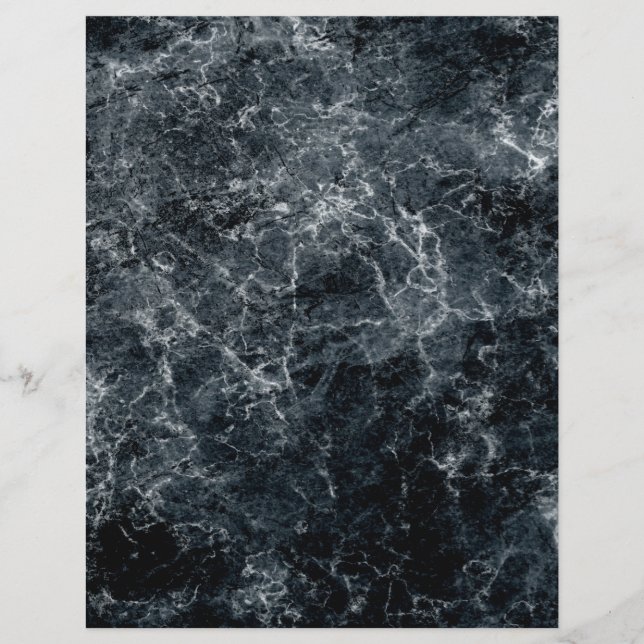 Black Marble Scrapbook Paper (Front)