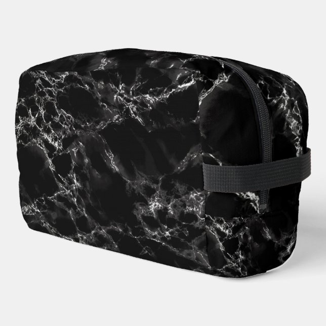 Black Marble Stone Dopp Kit (Left Corner)
