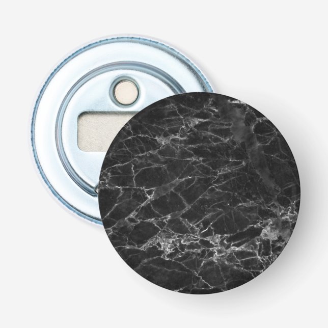 Black Marble Stone Look Bottle Opener (Front)