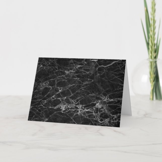 Black Marble Stone Look Card (Front)