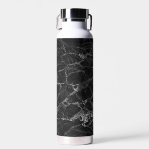 Black Marble Stone Look Water Bottle