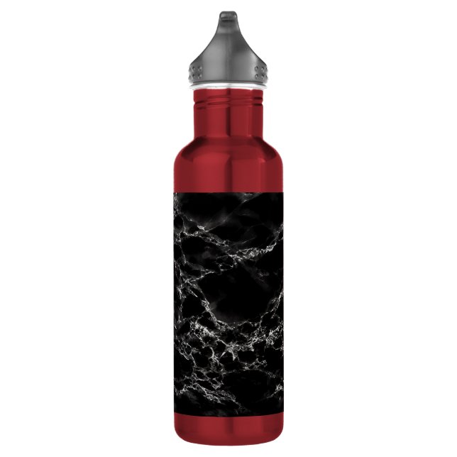 Black Marble Stone Water Bottle (Right)